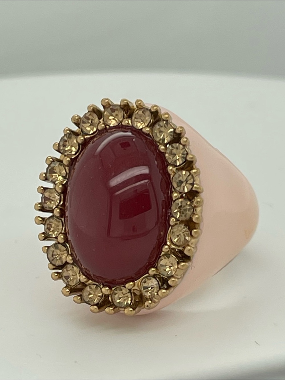 J Crew enamel ring with halo